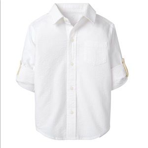 Janie & Jack Roll-Cuff Seersucker Shirt